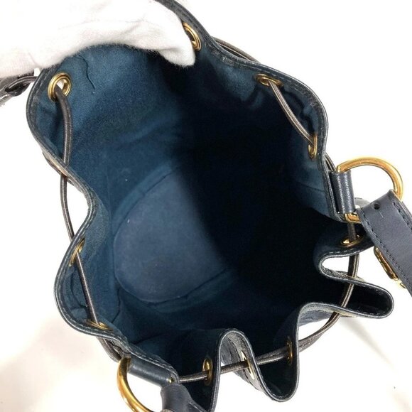 LOUIS VUITTON M92687 Noelie Shoulder Bag Hand Bag Monogram Mini Canvas Navy - Picture 10 of 11